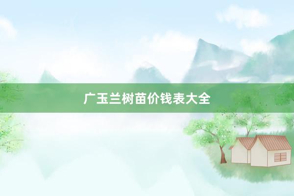 广玉兰树苗价钱表大全